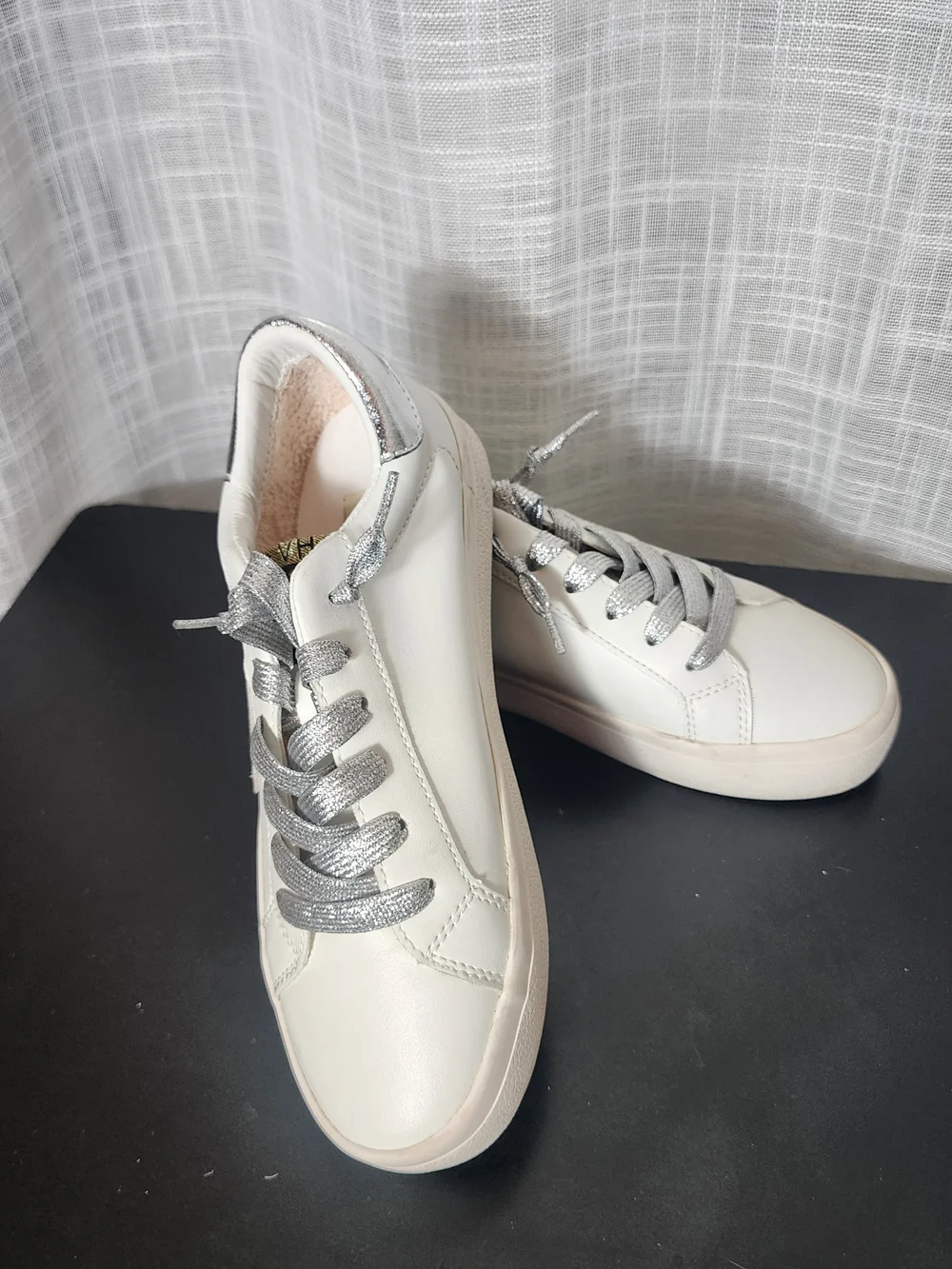 Vintage Havana White Sneakers with Silver Laces